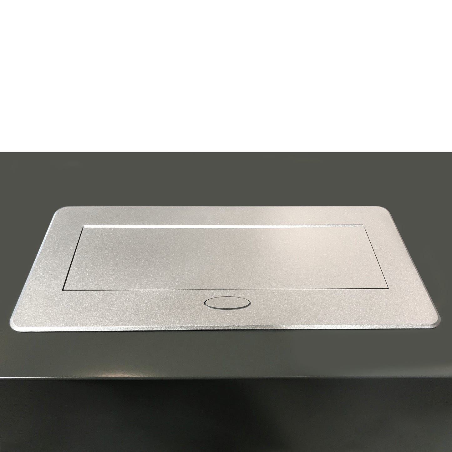 Emuca Multiconnettore Atom 26, 225x111mm, 2 prese Schuko, 1 USB tipo A, 1 USB tipo C, 1 RJ45, 1 HDMI, Zama-Acciaio-Plastica, Grigio metallizzata