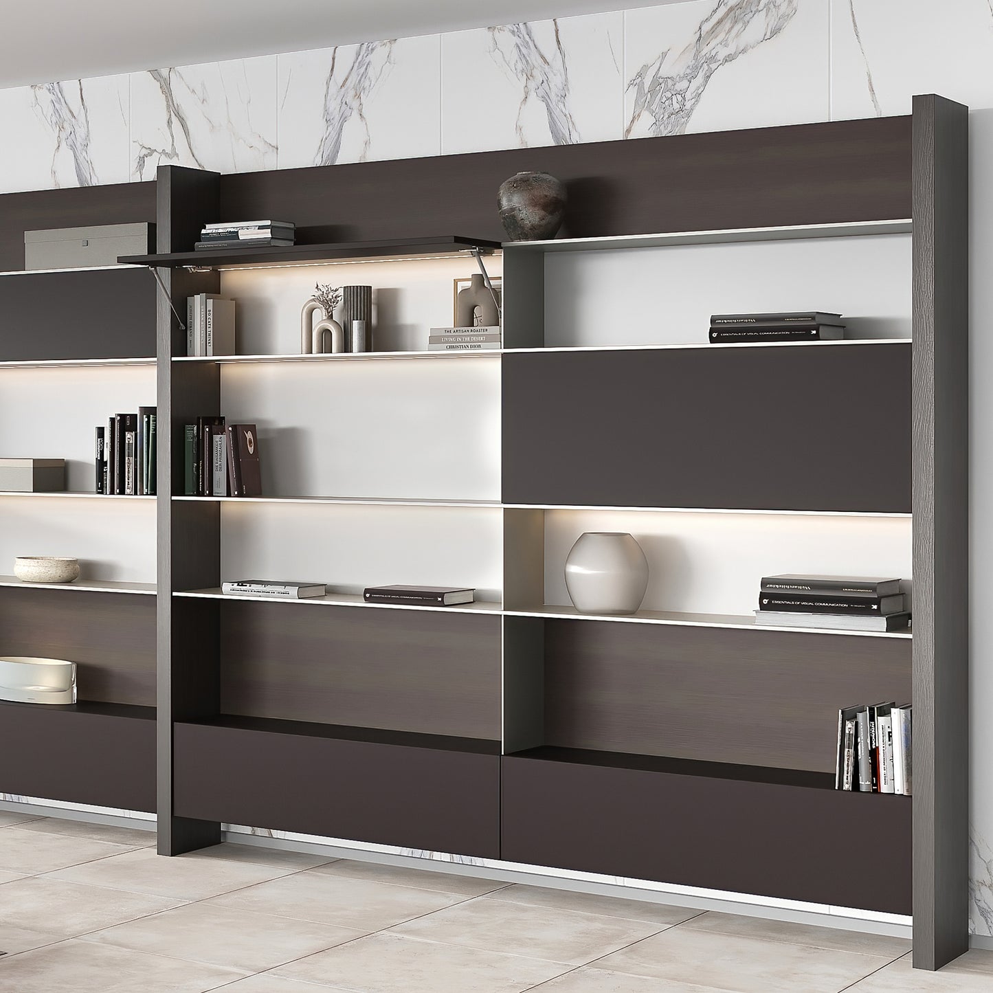 Emuca braccetto per porta elevabile Thin, diametro 12 mm, con agganci, 10 kg, Acciaio e Tecnoplastica, Verniciato nichel opaco