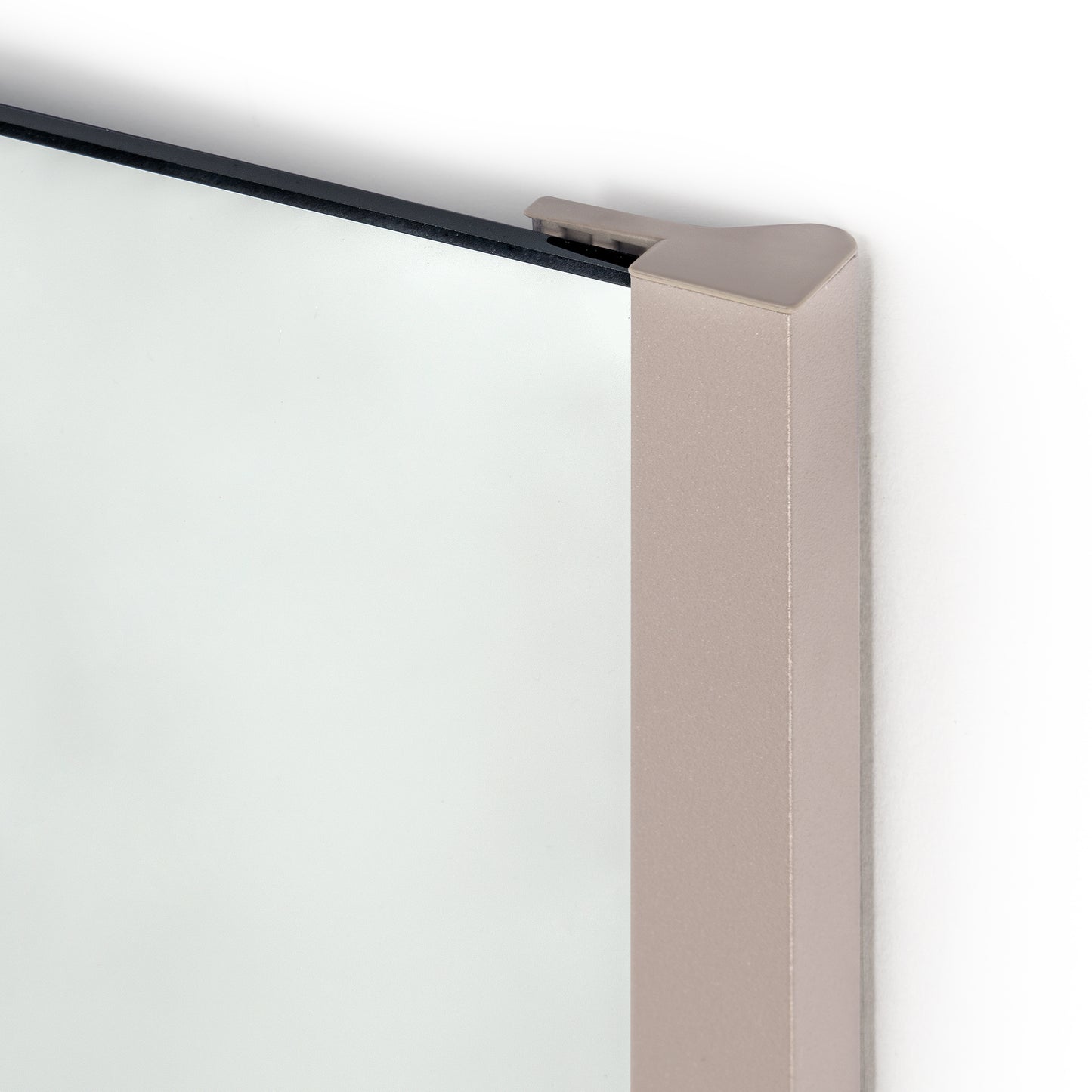 Emuca Specchio estraibile per interno dell'armadio, Acciaio e Tecnoplastica e Vetro, Verniciato grigio pietra