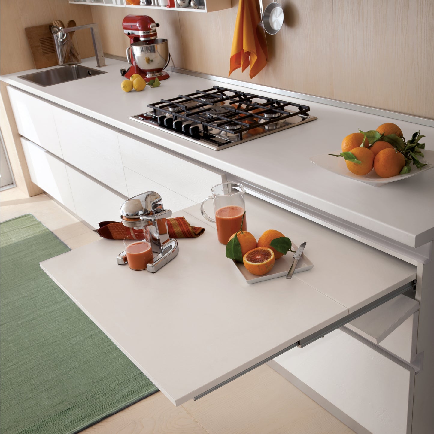 Emuca Coktail Reverse H35 Guide per tavoli ad ante allungabili, Alluminio, Champagne anodizzato