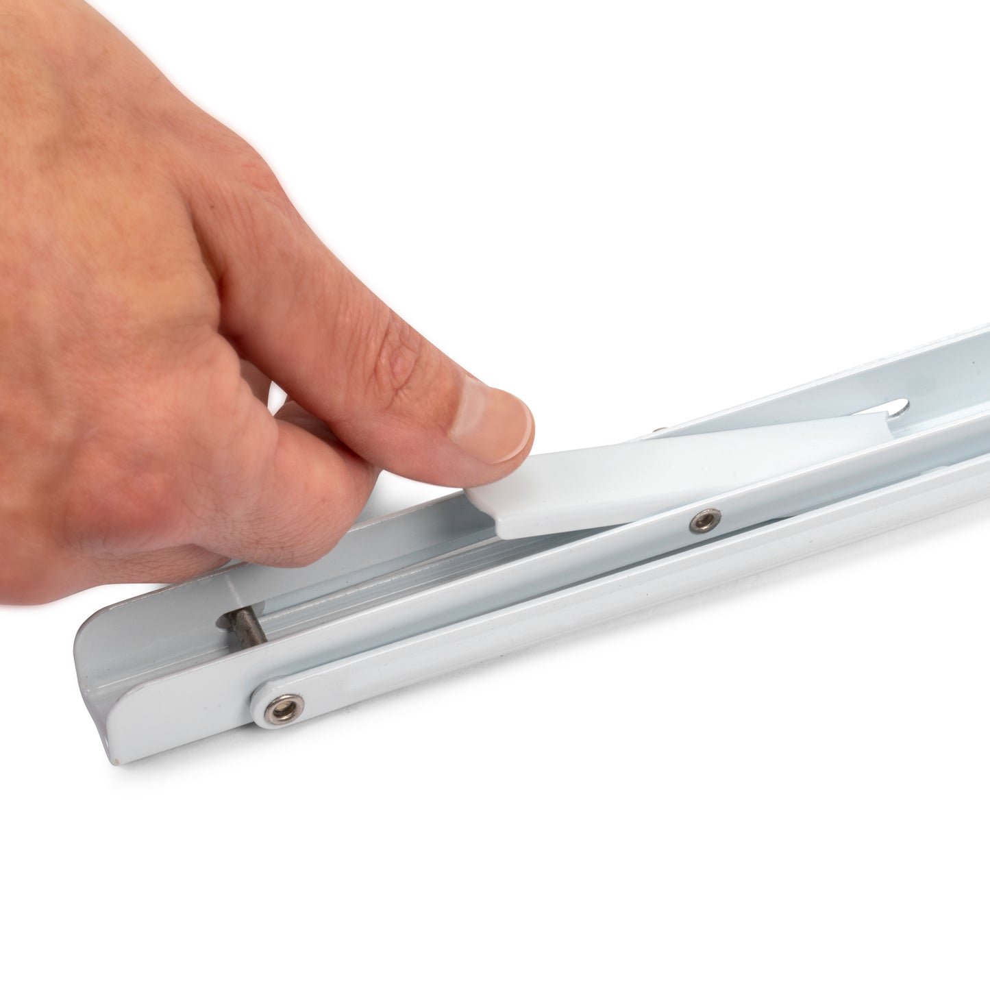 Emuca Set di supporti pieghevoli, lunghezza 203 mm, Acciaio, Verniciato bianco
