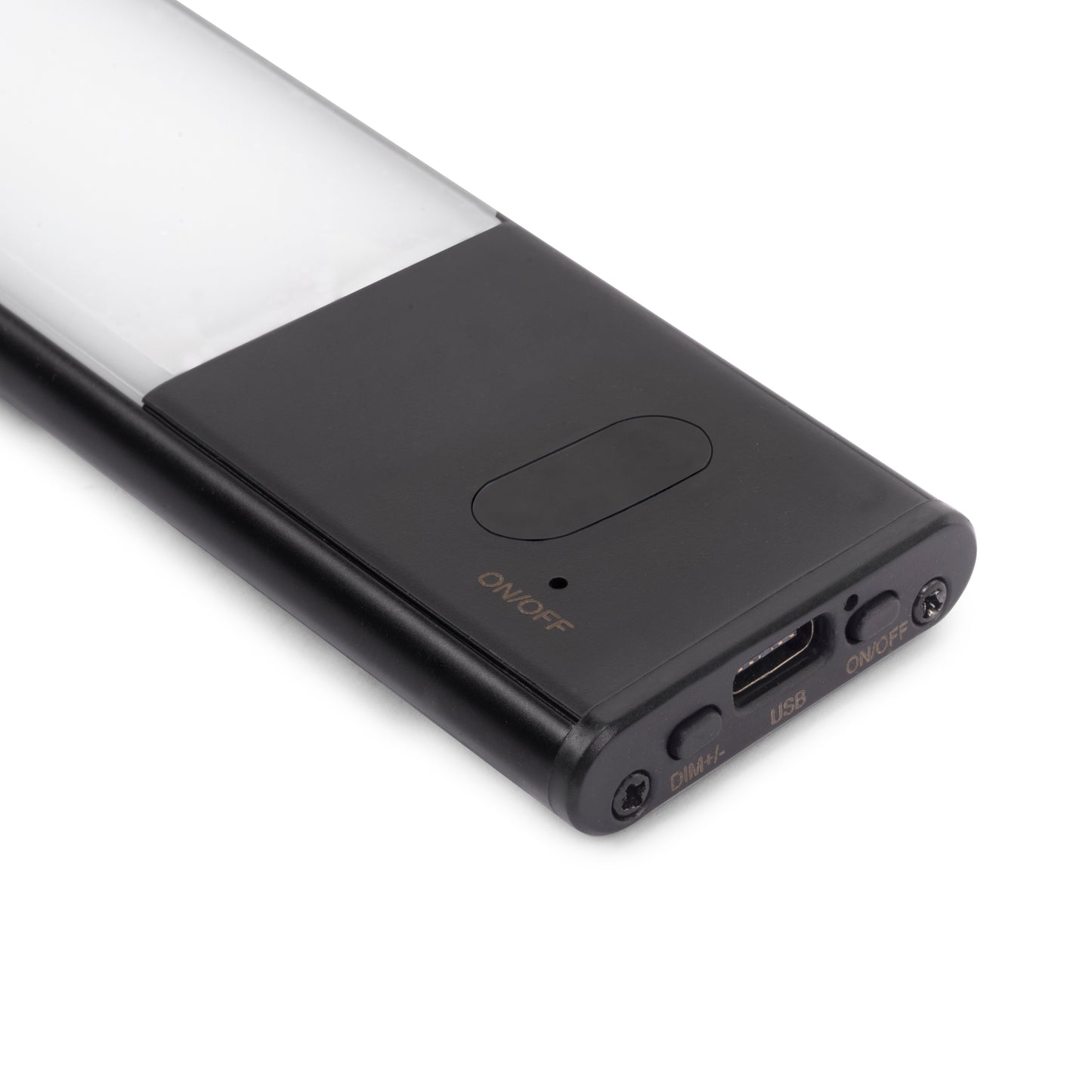 Emuca Lampada LED ricaricabile con USB Kaus Black con sensore di prossimità, L240mmPlastica e Alluminio, Verniciato nero