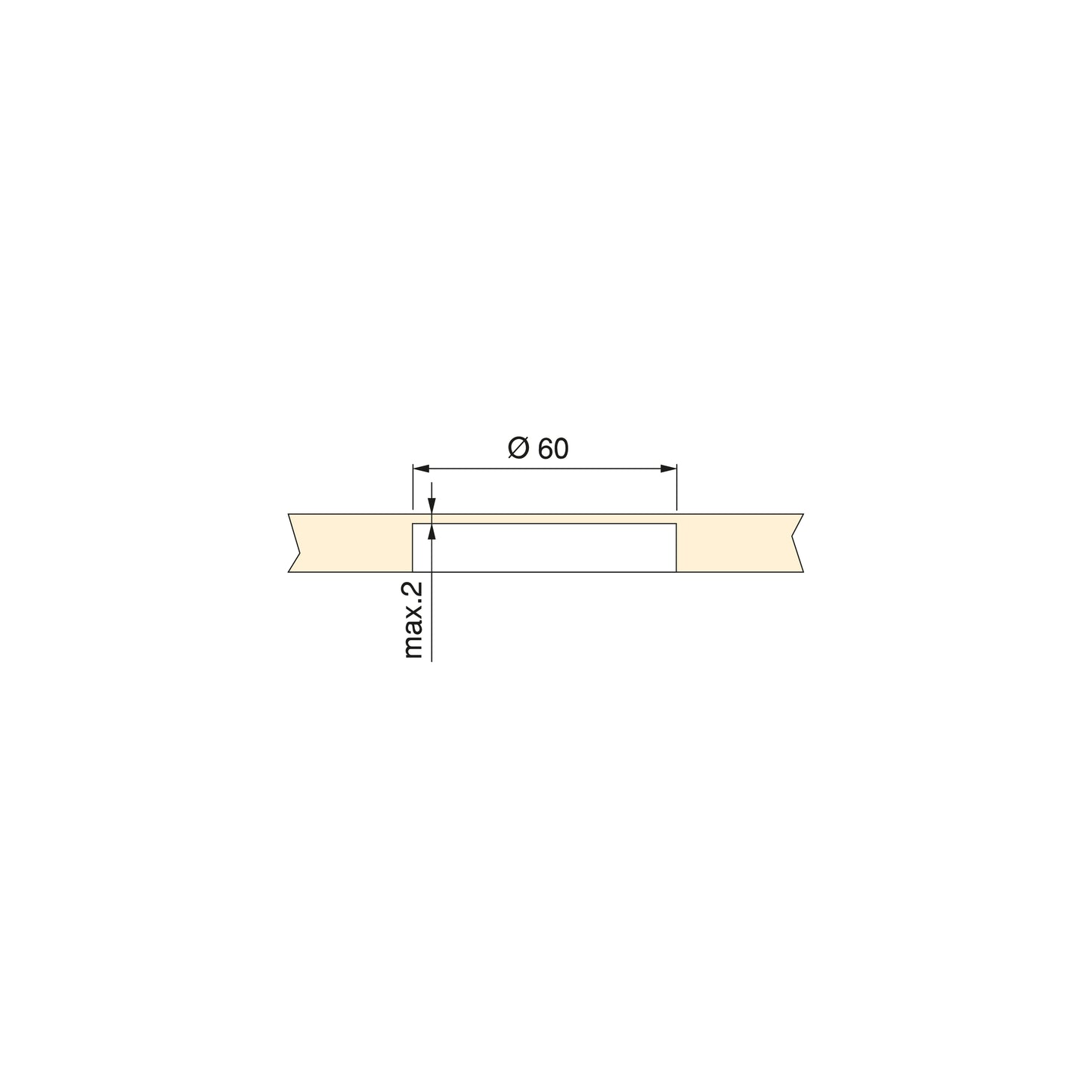 Emuca Caricabatterie wireless nascosto Airtop 2, D.60mm, 5V DC 2A (Qi-10W), Tecnoplastica, Nero