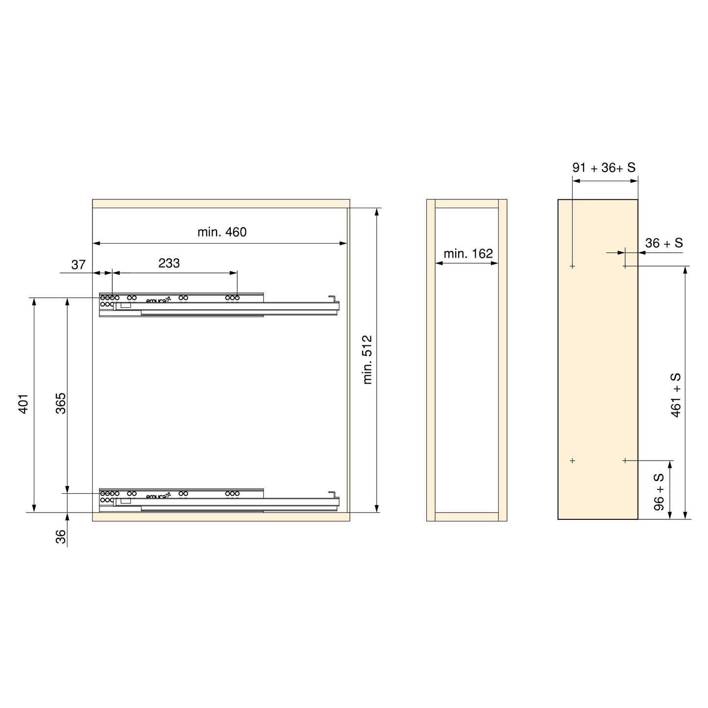 Emuca SupraMax portabottiglie laterale estraibile SupraMax con chiusura soft, modulo 200 mm, Acciaio, Cromato lucido