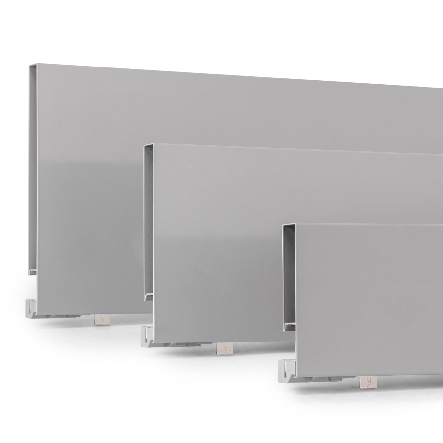 Emuca Cassetto esterno Vertex 40kg altezza 178mm, profondità 400mm, Acciaio, Grigia verniciato