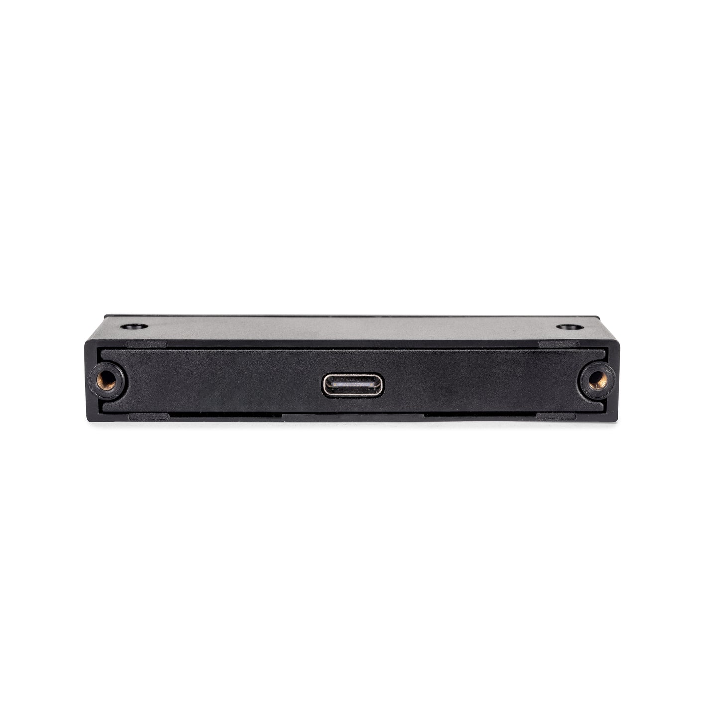 Emuca Connettore USB A e C per la ricarica di Lynx, 81x12 mm, per montaggio a incasso o in superficie, Tecnoplastica, Nero