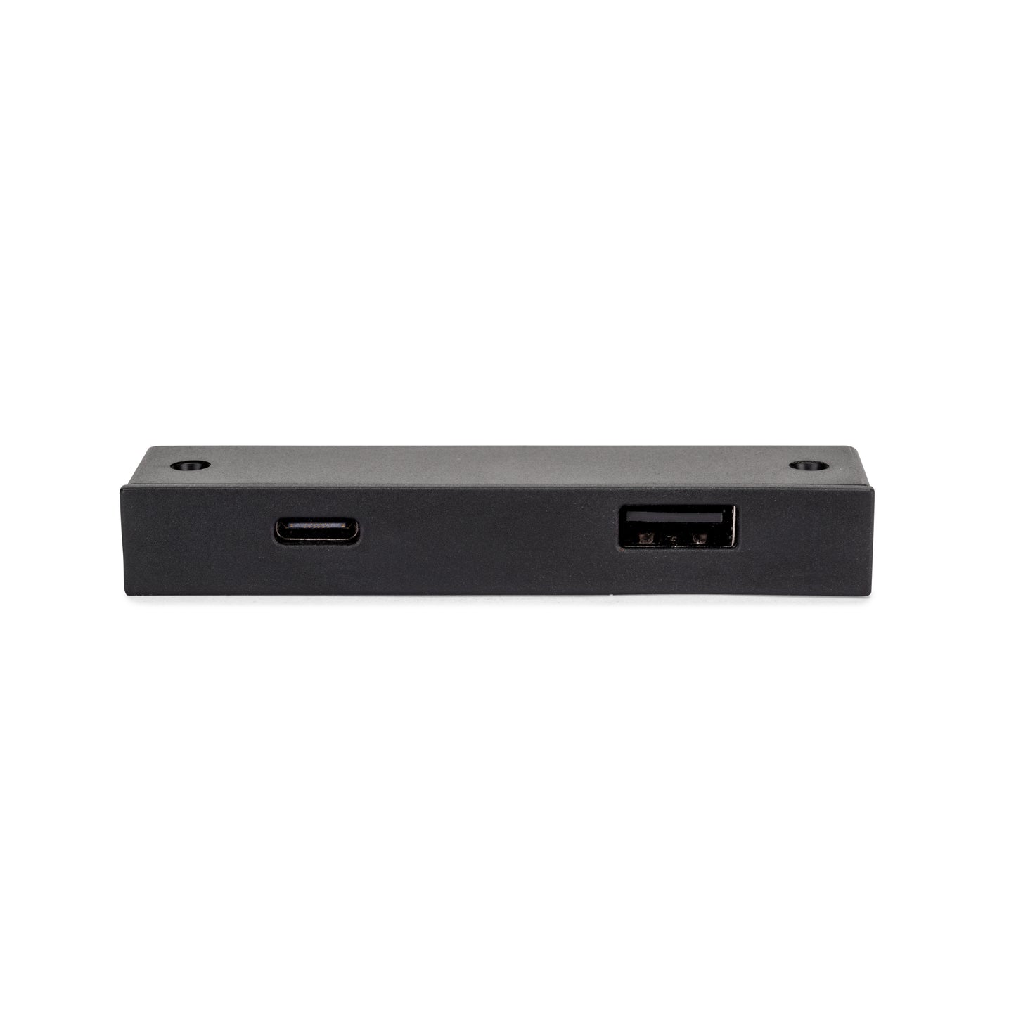 Emuca Connettore USB A e C per la ricarica di Lynx, 81x12 mm, per montaggio a incasso o in superficie, Tecnoplastica, Nero