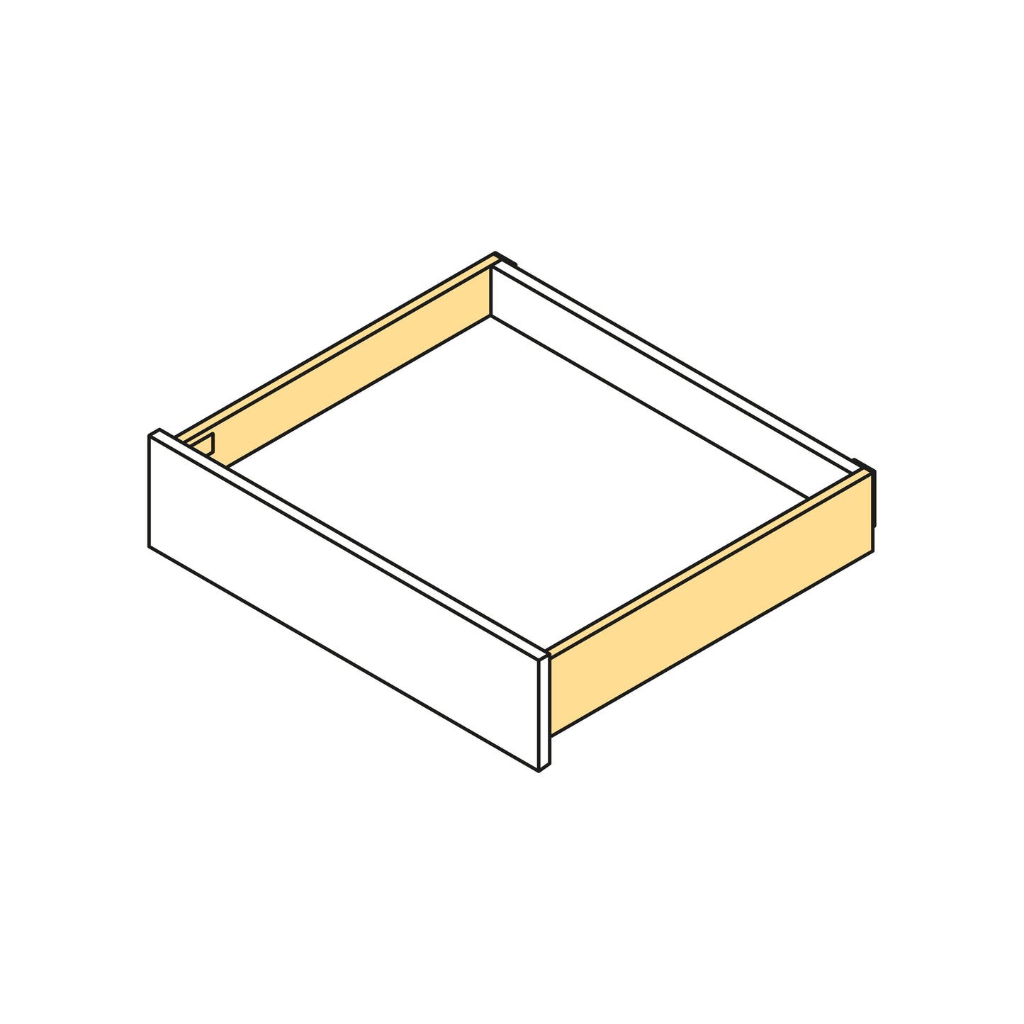 Emuca Cassetto esterno Vertex 40kg altezza 93mm, profondità 450mm, Acciaio, Grigio antracite
