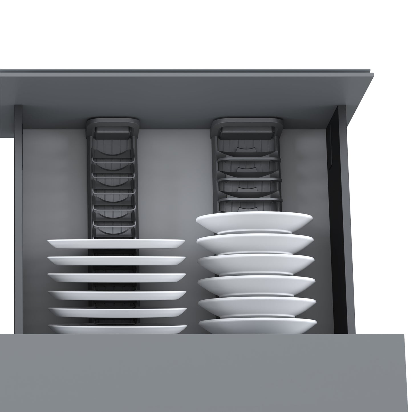 Emuca Supporto per cassetto Orderbox, 90x470 mm, Alluminio e Tecnoplastica, Grigio antracite