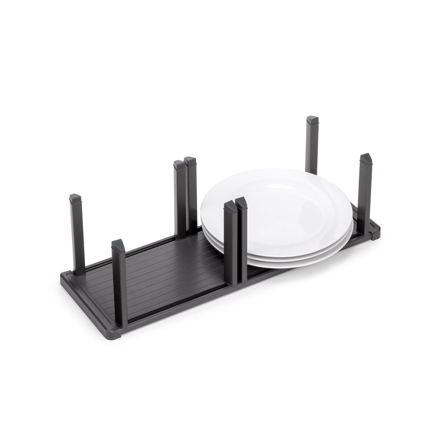 Emuca Portapiatti verticale per cassetto Orderbox, 159x468 mm, Alluminio e Tecnoplastica, Grigio antracite