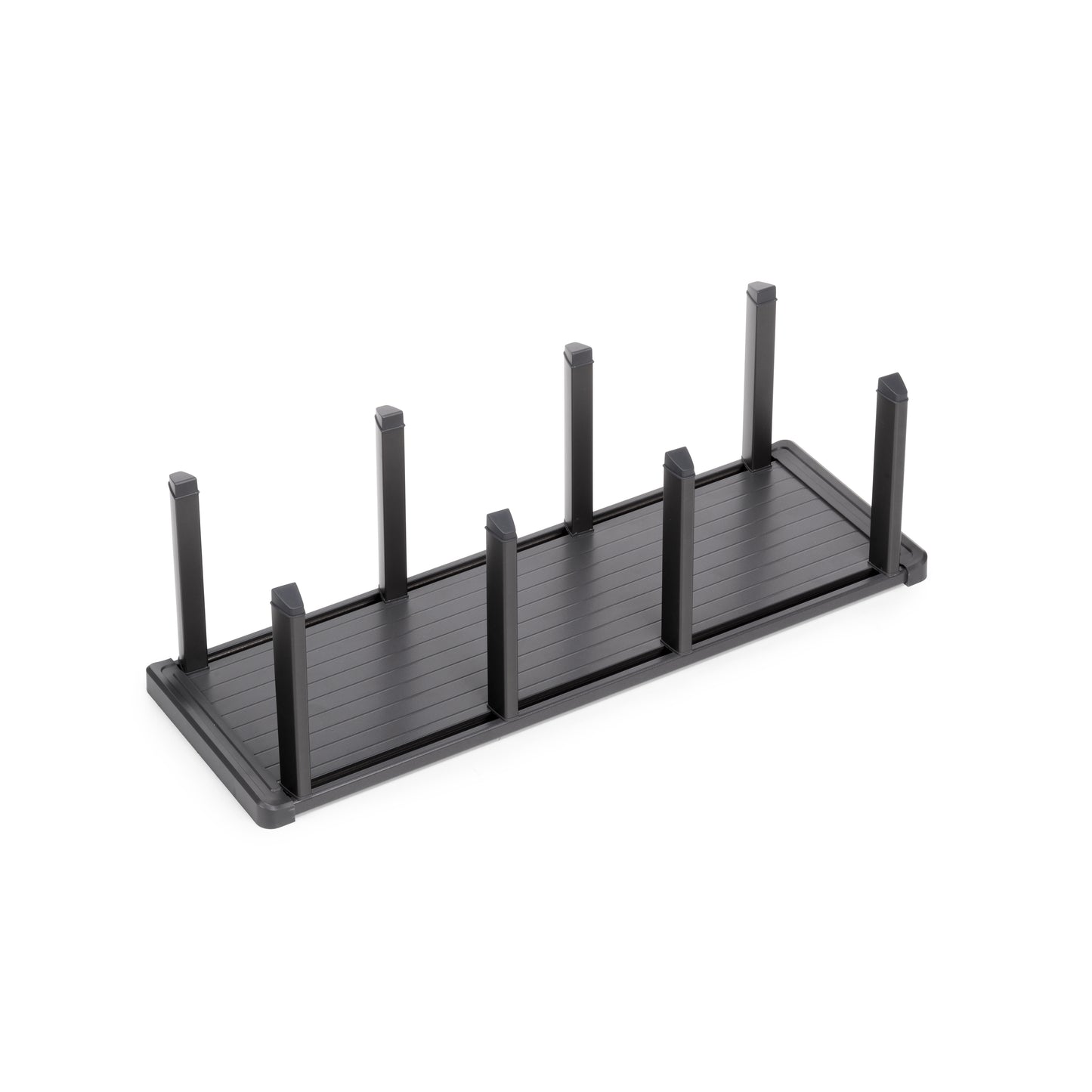 Emuca Portapiatti verticale per cassetto Orderbox, 159x468 mm, Alluminio e Tecnoplastica, Grigio antracite