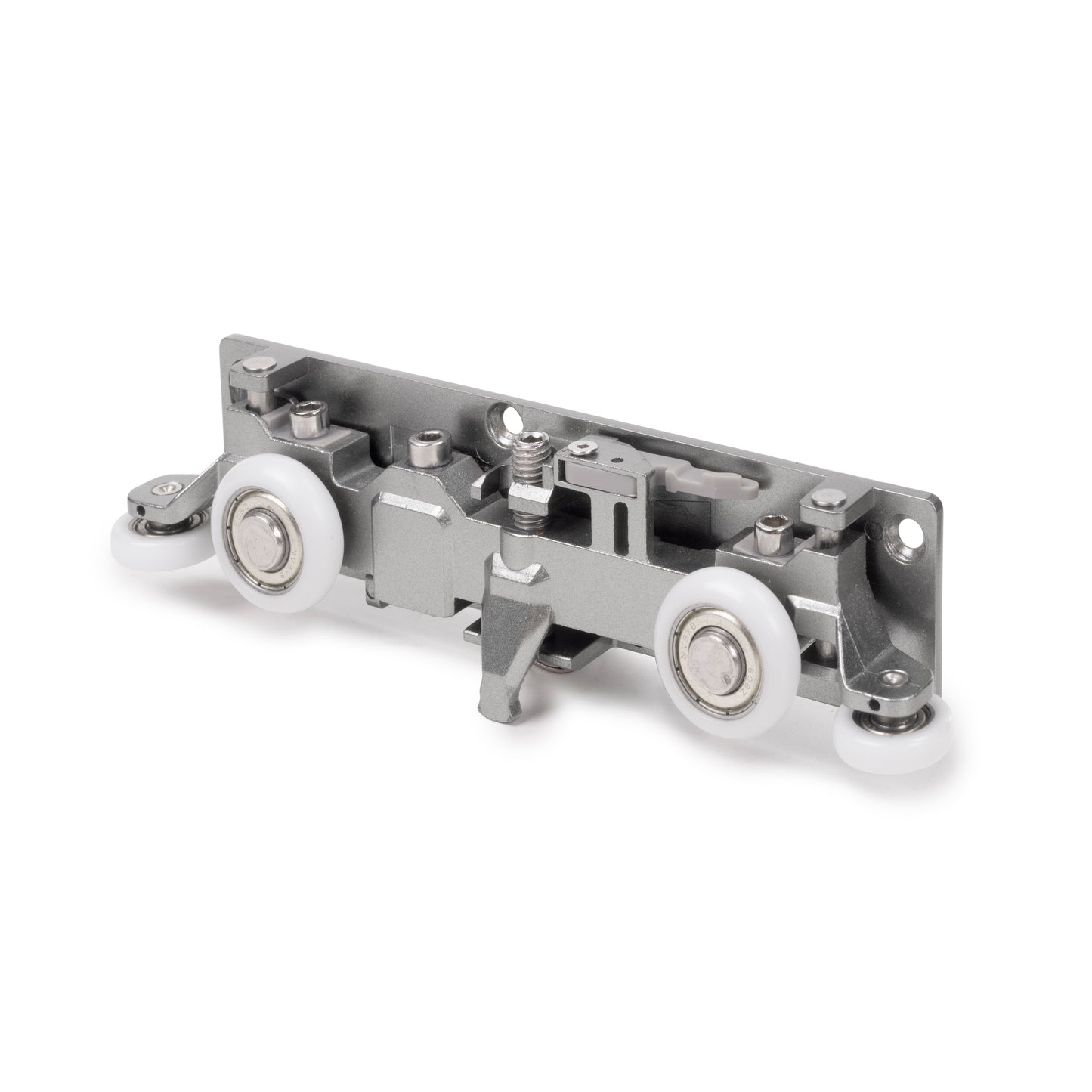 Emuca Kit di ferramenta per porta scorrevole appesa in legno Wall con chiusura soft, Acciaio, Alluminio e Tecnoplastica