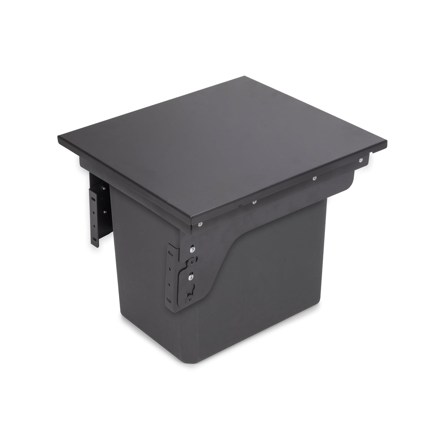 Emuca Recycle, contenitore per la raccolta differenziata da montare lateralmente sul mobile della cucina Recycle 1x35lt, Acciaio, Tecnoplastica Grigio antracite