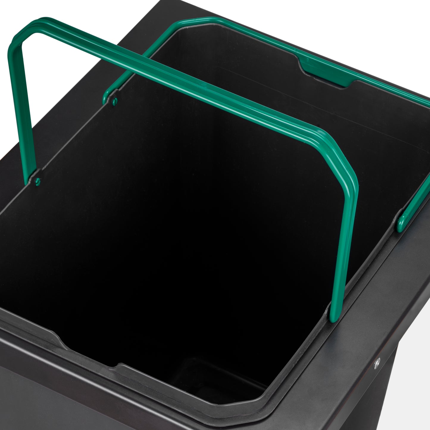 Emuca Recycle, contenitore per la raccolta differenziata da montare lateralmente sul mobile della cucina Recycle 1x35lt, Acciaio, Tecnoplastica Grigio antracite