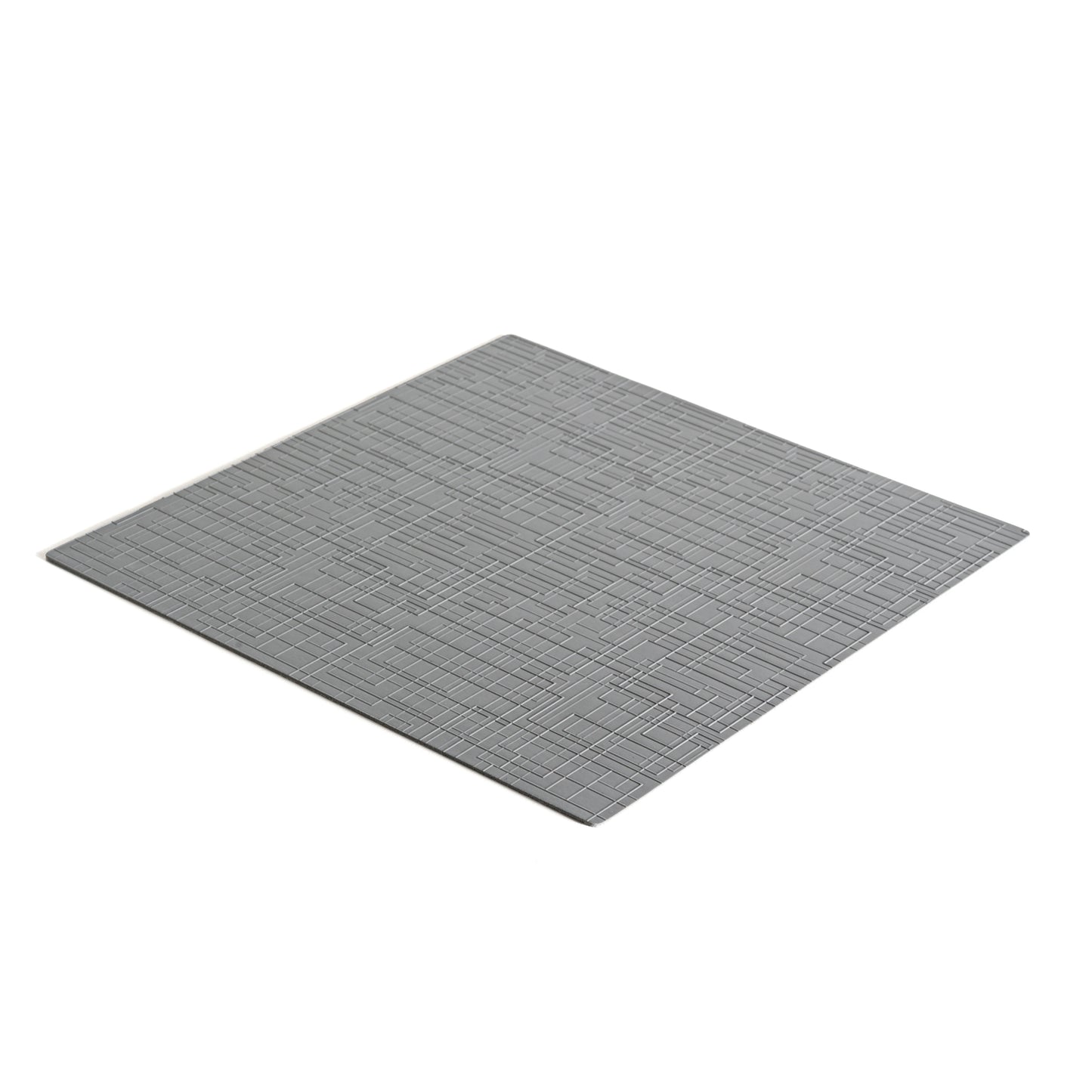 Emuca Tappetino antiscivolo per cassetti, Net, lunghezza 20m x 480mm, Tecnoplastica, Grigia