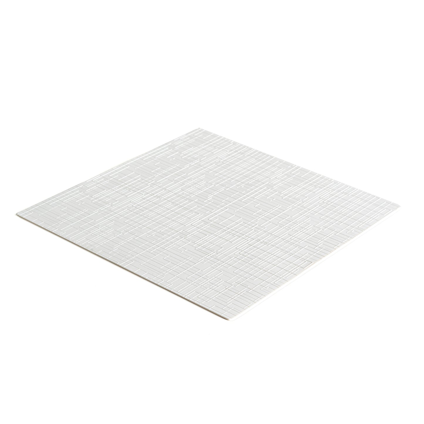 Emuca Tappetino antiscivolo per cassetti, Net, lunghezza 20m x 480mm, Tecnoplastica, Bianca