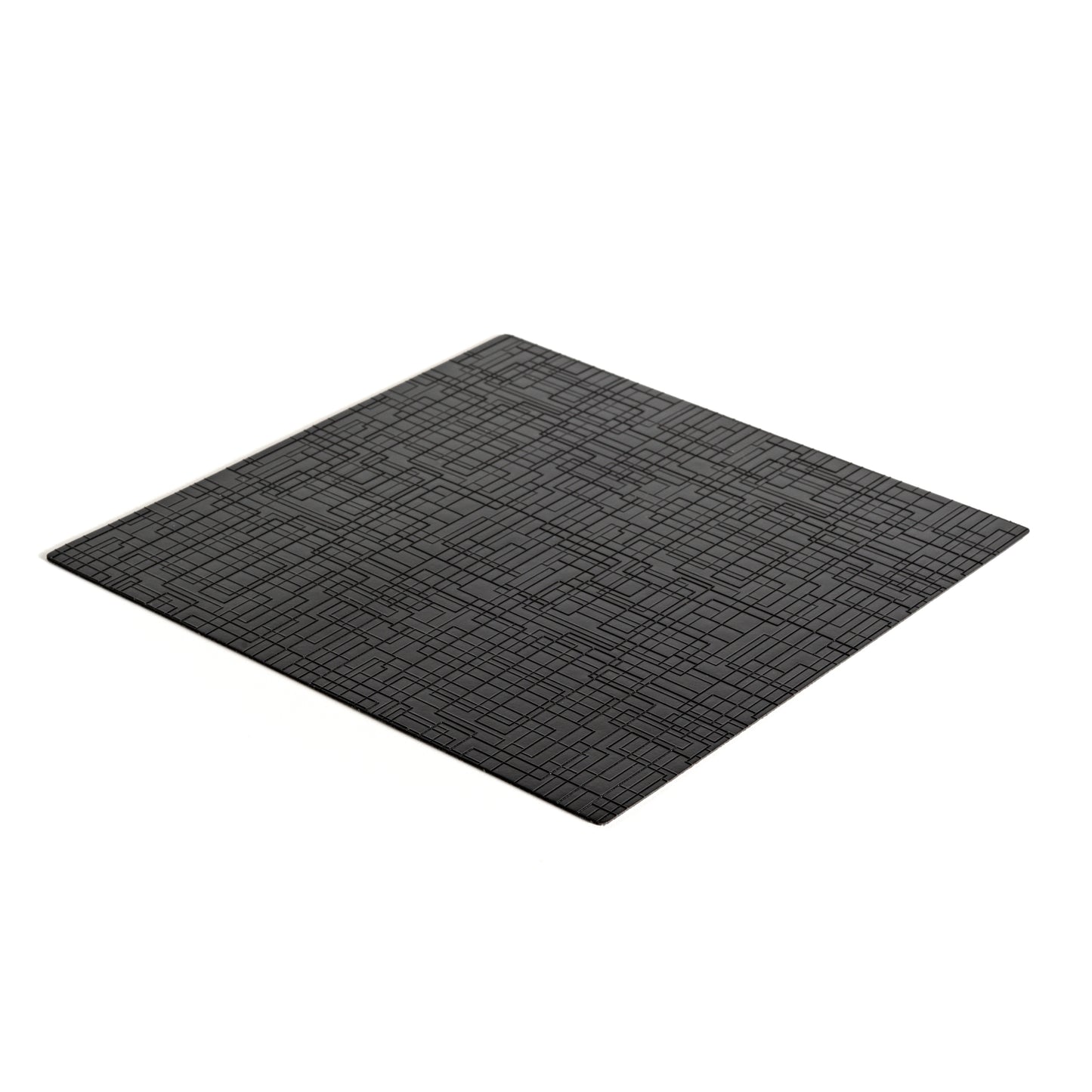 Emuca Tappetino antiscivolo per cassetti, Net, lunghezza 20m x 480mm, Tecnoplastica, Nero