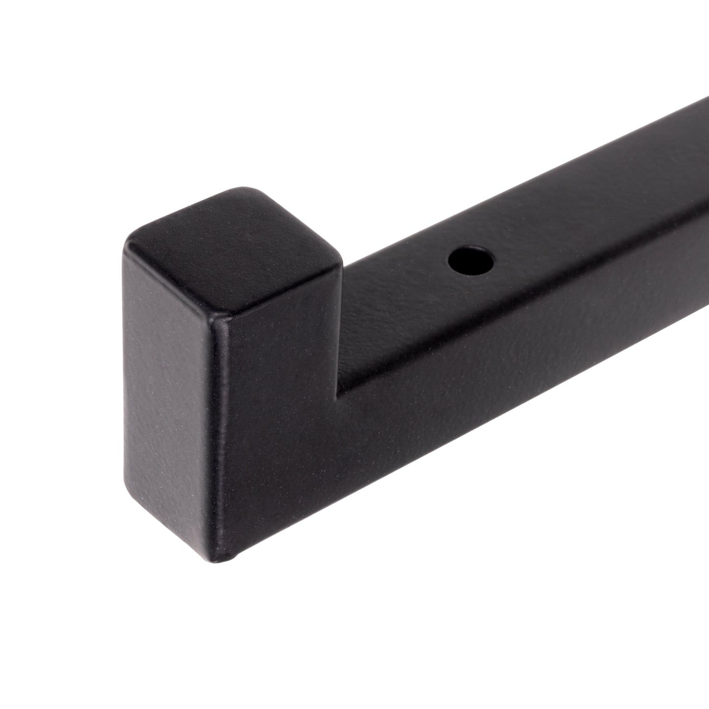 Emuca Set di supporti per mensole in legno Shelf dritto con tubo quadro, Acciaio, Verniciato nero