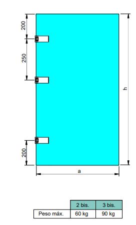 Emuca Cerniera per anta in vetro, cerniera orizzontale con forcella da 40 mm, per anta da 8-12 mm, alluminio e acciaio, grigio metallizzato
