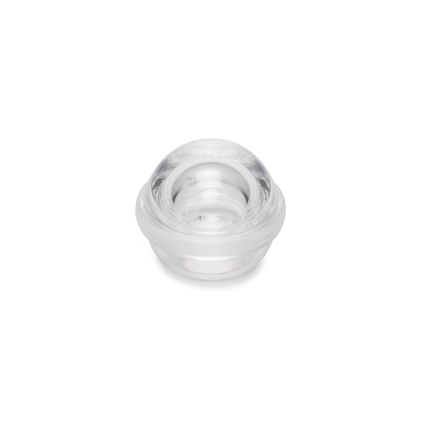 Set di 6 tappi adesivi semisferici per porte, fissaggio a pavimento, plastica, trasparente