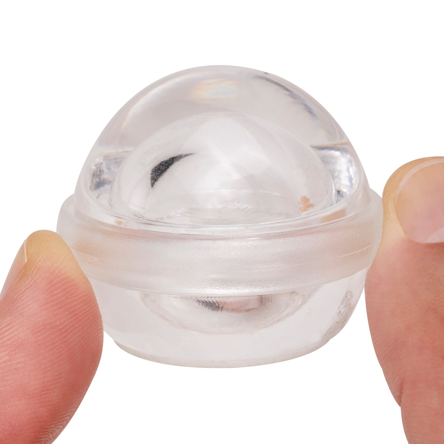 Set di 6 tappi adesivi semisferici per porte, fissaggio a pavimento, plastica, trasparente