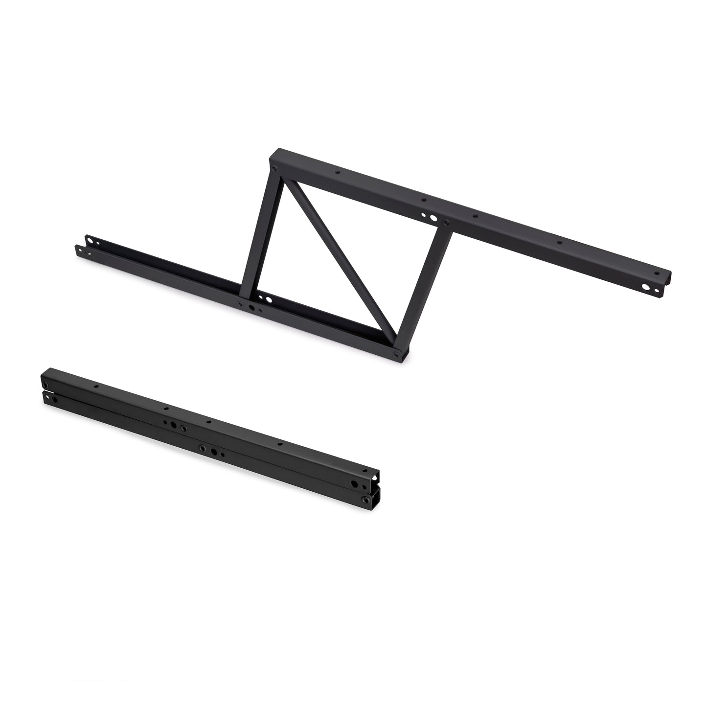 Emuca Set di meccanismi di sollevamento per tavolini, permette di alzare il tavolo di 192mm, Acciaio, Verniciato nero
