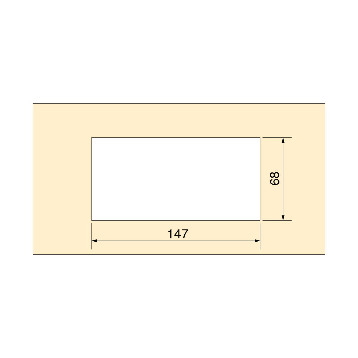 Passacavi da tavolo Emuca Quadrum, rettangolare, 159x80 mm, da incasso, Alluminio, Verniciato bianco