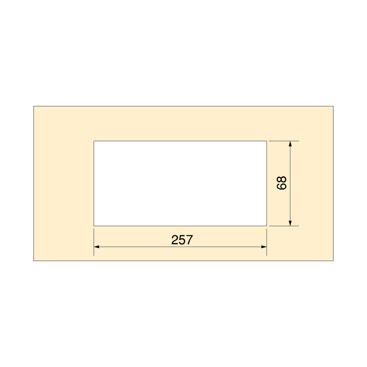 Passacavi da tavolo Emuca Quadrum, rettangolare, 269x80 mm, da incasso, Alluminio, Verniciato nero
