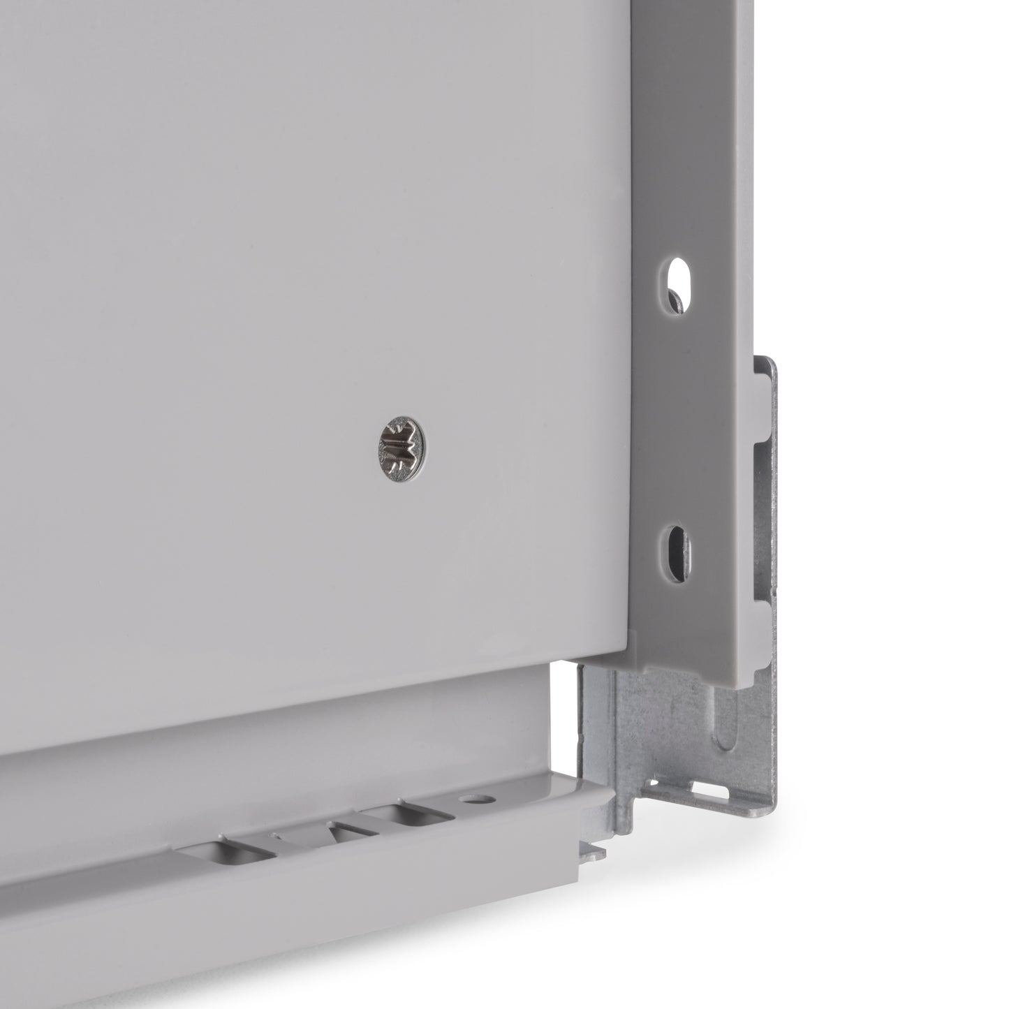 Emuca Cassetto esterno Vertex con regolazione 3D altezza 178mm, 40kg, profondità 400mm, Acciaio, Verniciato alluminio