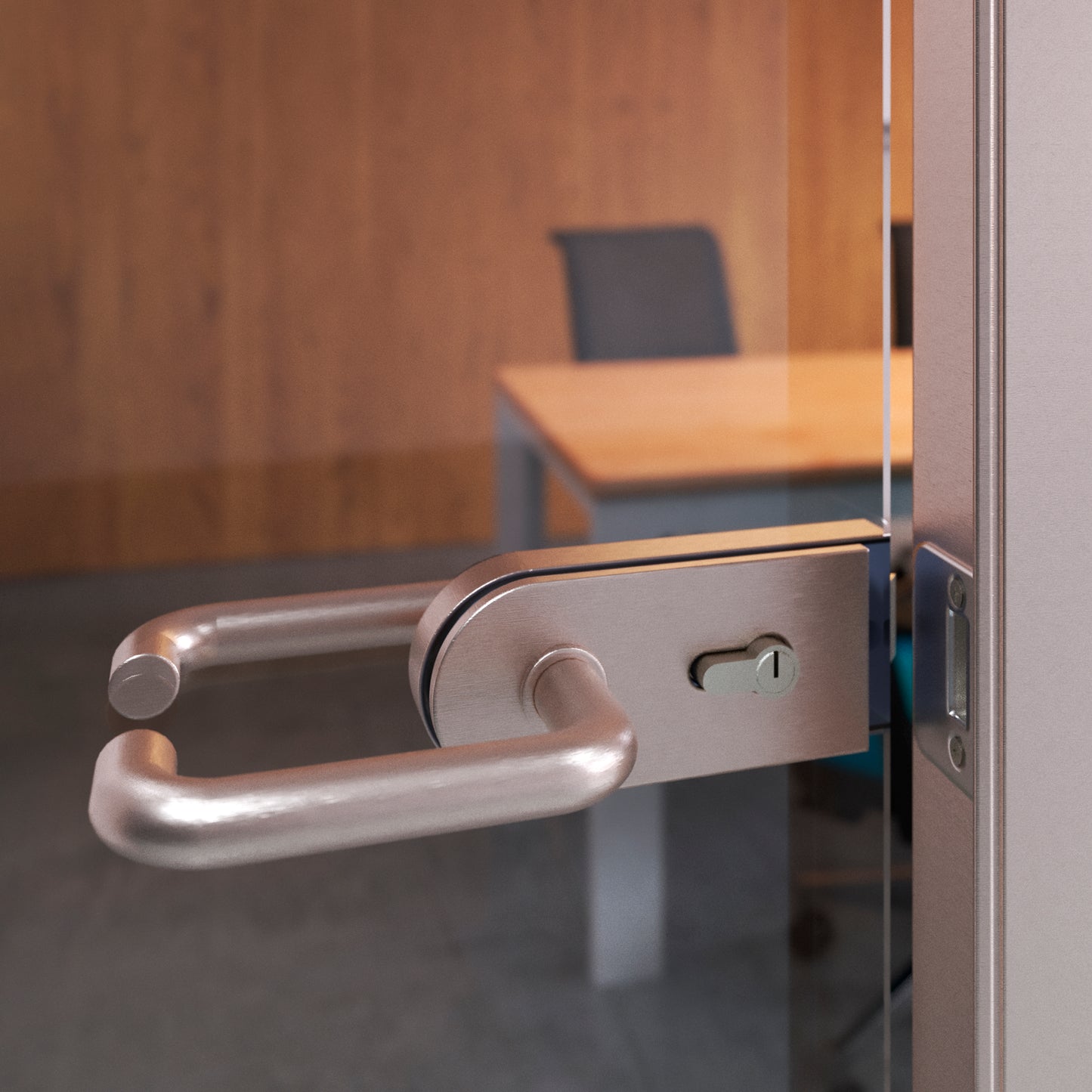 Emuca Maniglie per serrature di porte da interno in vetro, Modello U, acciaio inox