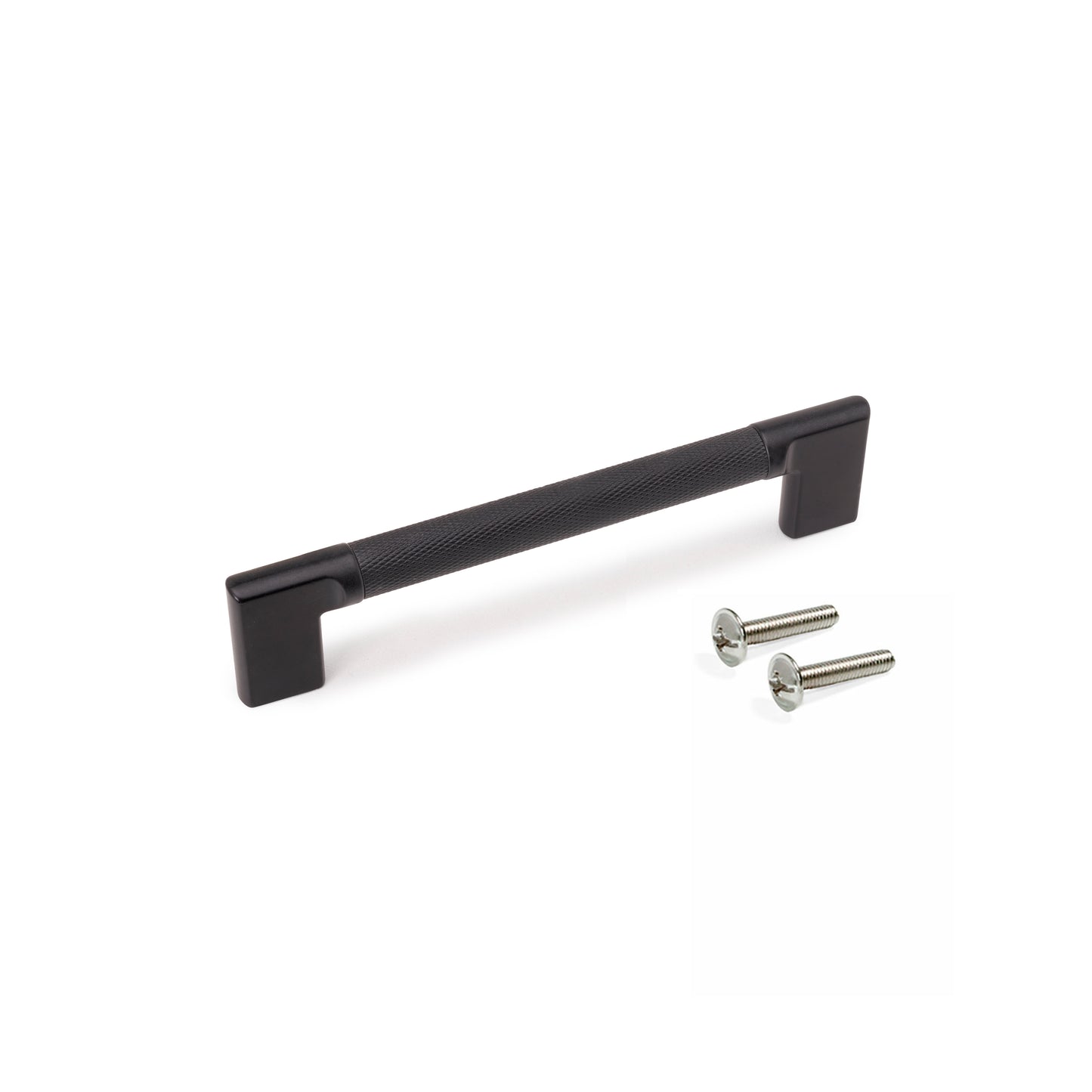 Emuca Lotto di 5 maniglie per mobili Sofia, L189mm, interasse 160mm, Alluminio, Verniciato nero