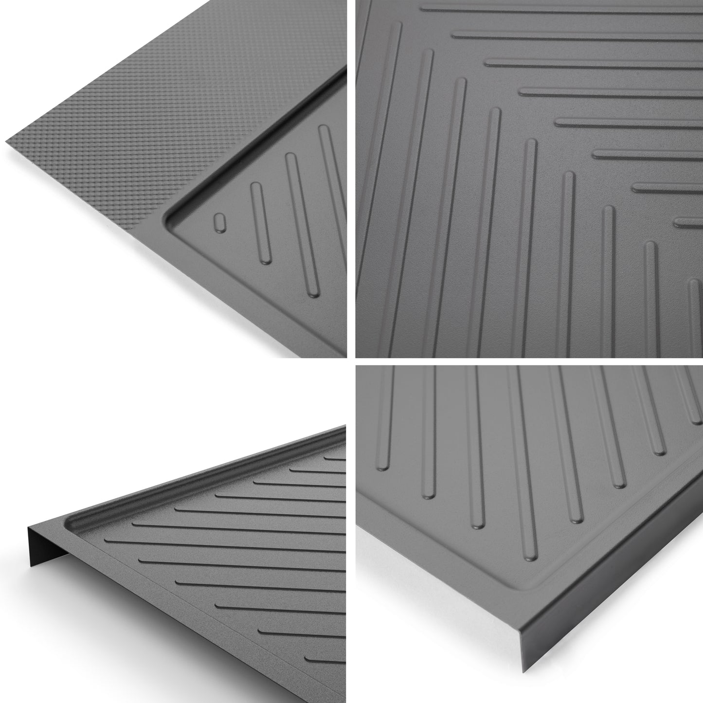 Emuca Fondi sotto lavello Sink, M100, 967x580mm, spessore della tavola 16mm, tagliabile, Tecnoplastica, Grigio antracite