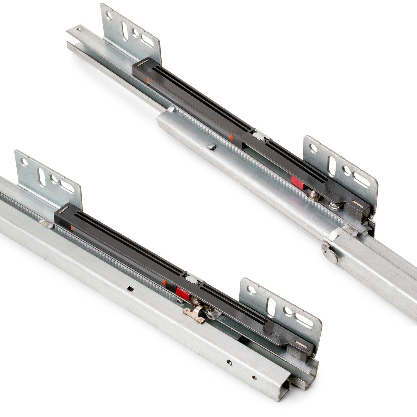 Emuca Carrello estraibile Titane con fissaggio inferiore con chiusura softt, modulo 400mm, Acciaio, Grigio antracite
