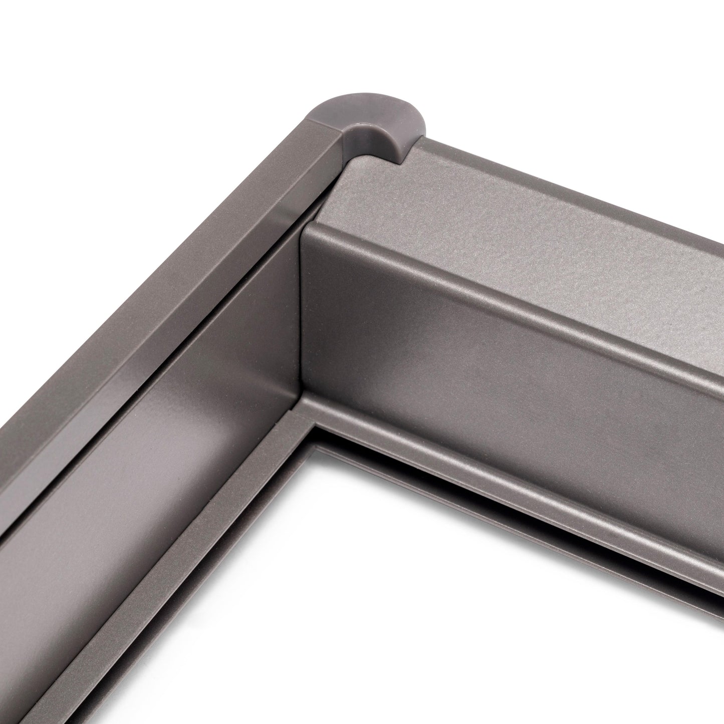 Emuca Telaio con guide a estrazione totale e chiusura morbida per accessori per armadi Quartz, 612-638mm, Alluminio e plastica, Titanio