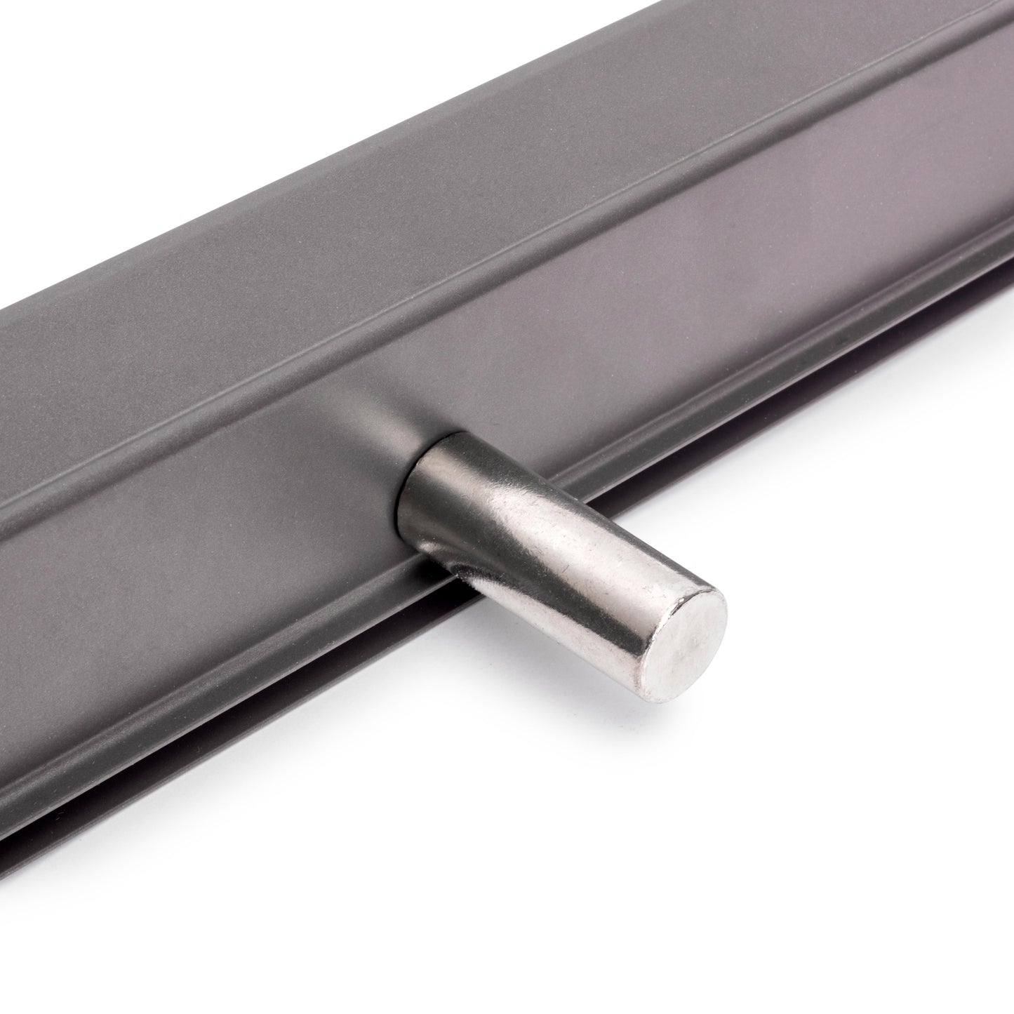 Emuca Telaio con guide a estrazione totale e chiusura morbida per accessori per armadi Quartz, 612-638mm, Alluminio e plastica, Titanio