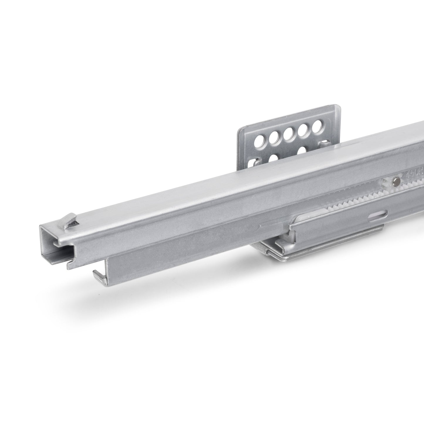 Emuca Telaio con guide a estrazione totale e chiusura morbida per accessori per armadi Quartz, 662-688mm, Alluminio e plastica, Titanio