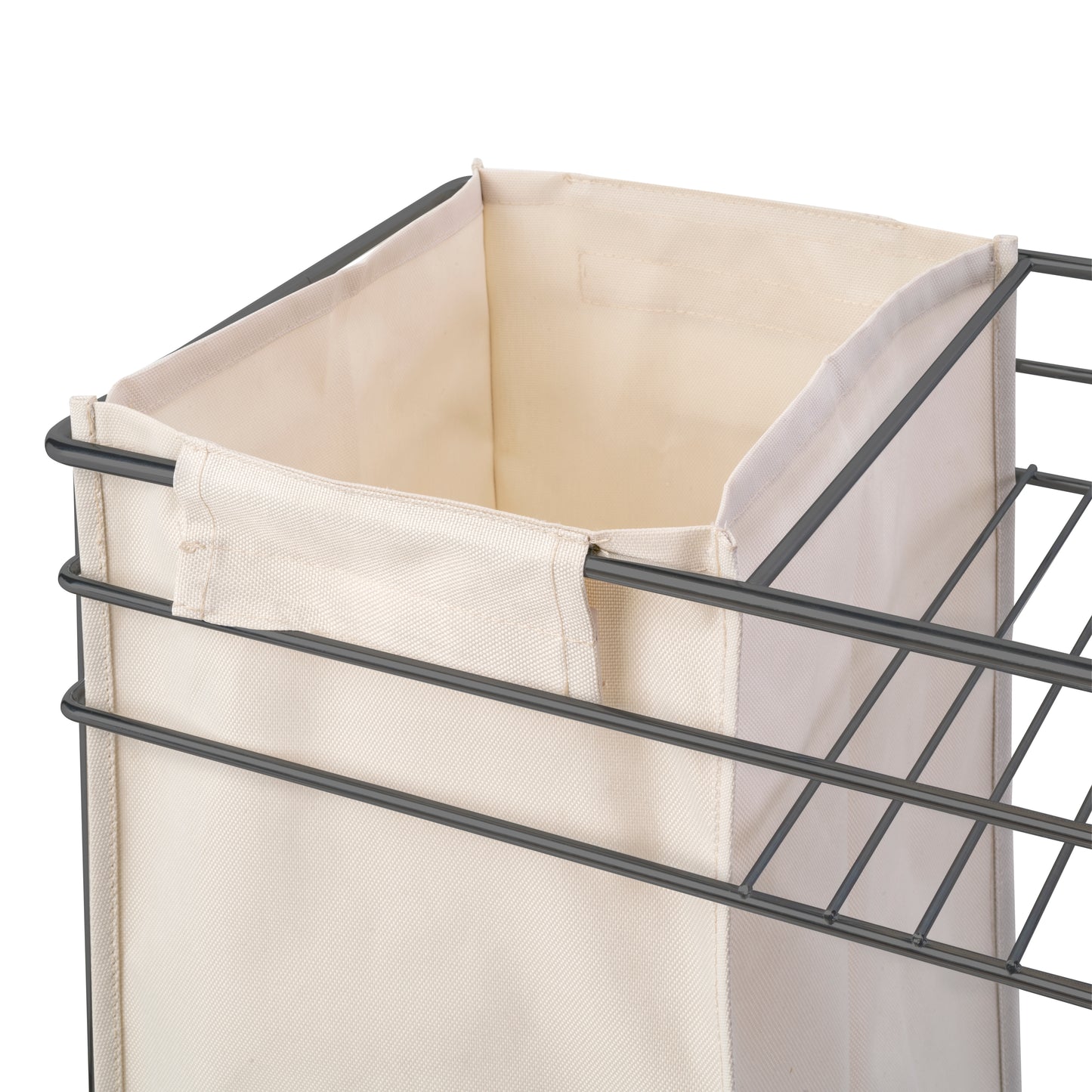 Emuca Carrello estraibile con cestelli e carrello del pane Titane con fissaggio inferiore con chiusura soft, modulo 300mm, Acciaio, Grigio Antracite