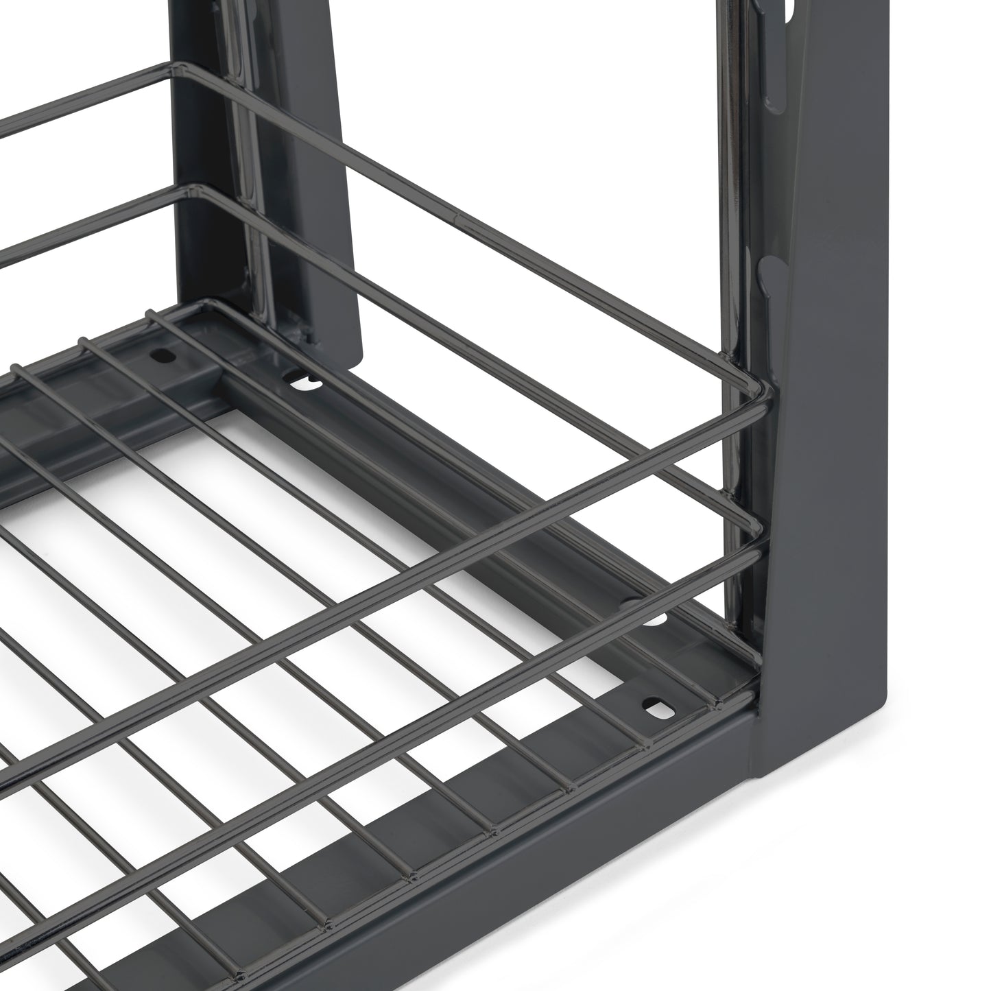 Emuca Carrello estraibile con cestelli e carrello del pane Titane con fissaggio inferiore con chiusura soft, modulo 300mm, Acciaio, Grigio Antracite
