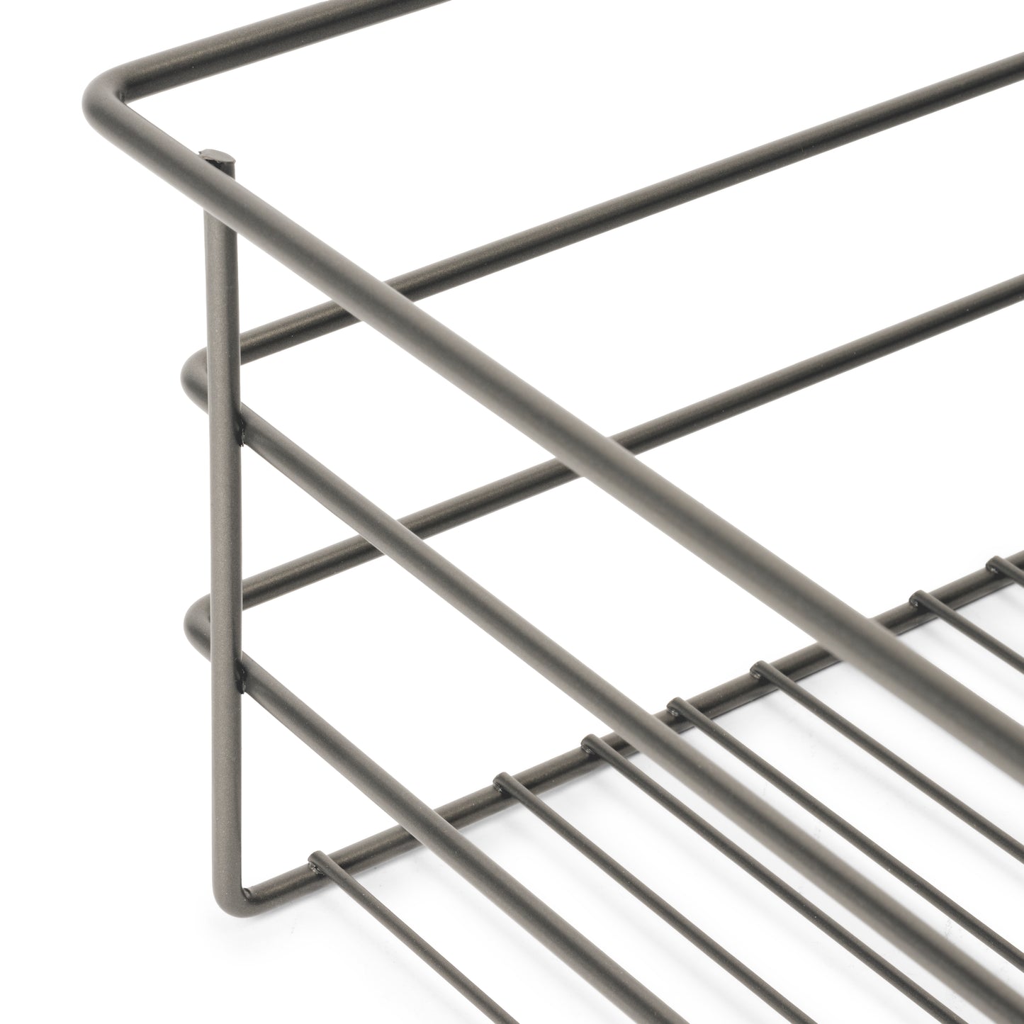 Emuca Cassetto in filo metallico per armadi e cabine armadio Quartz, 740mm (M90), Acciaio, Titanio