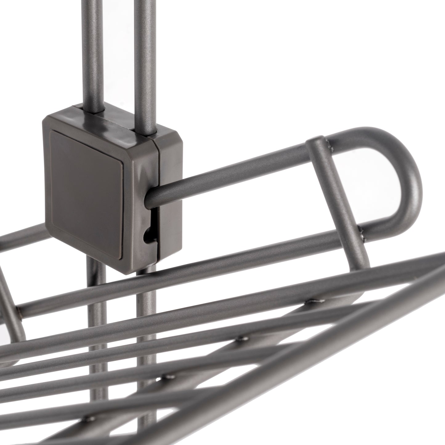 Emuca Porta scarpe estraibile laterale per armadi e cabine armadio Quartz, Destro, Acciaio, Titanio