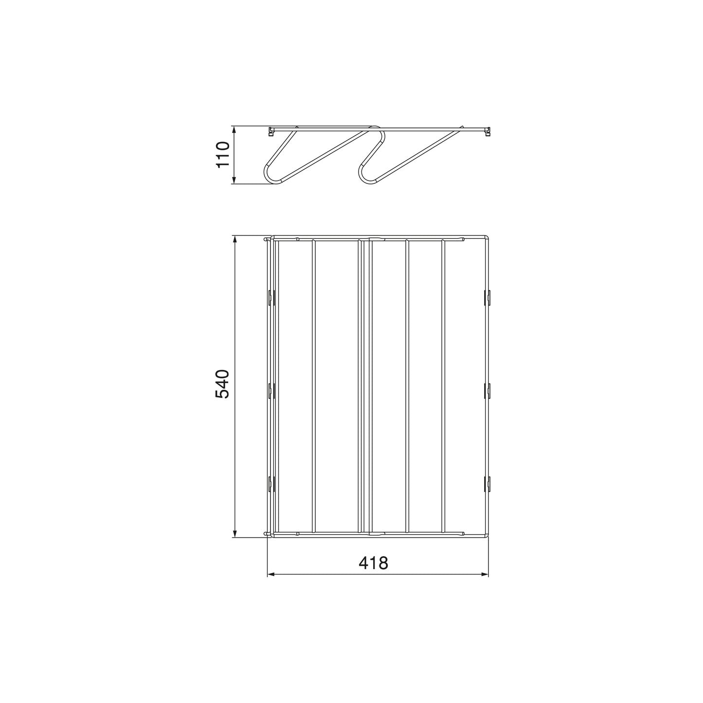 Emuca Cassetto portascarpe per armadi e cabine armadio Quartz, 540 (M70), Acciaio, Titanio