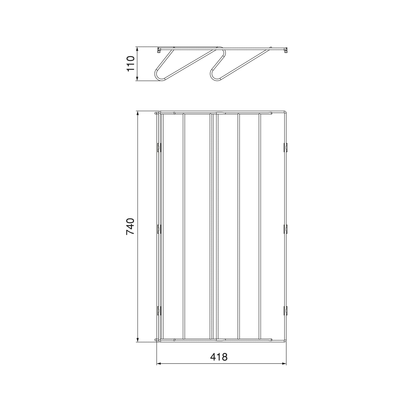 Emuca Cassetto portascarpe per armadi e cabine armadio Quartz, 740 (M90), Acciaio, Titanio
