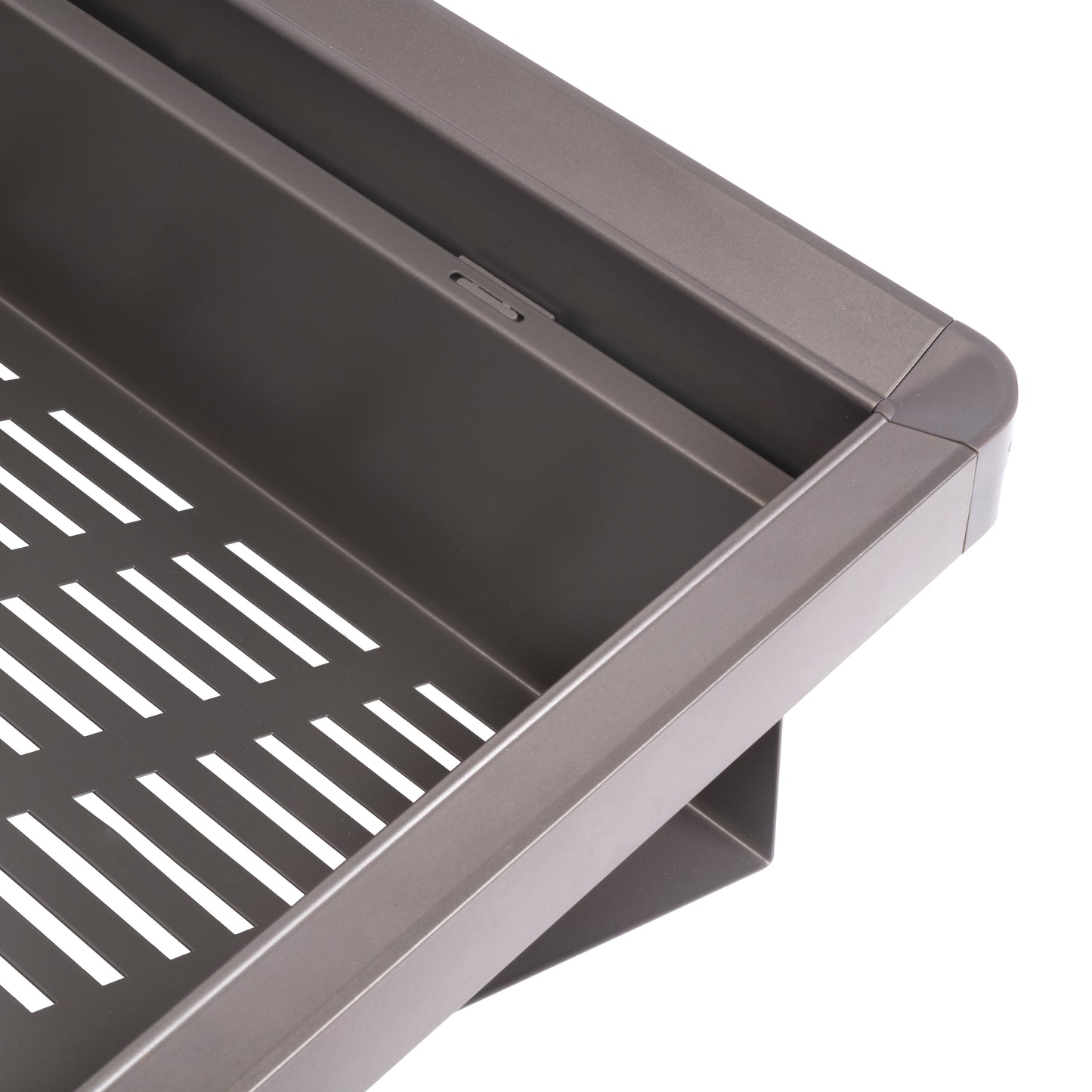 Emuca Kit di cassetto porta-scarpe estraibile per armadi Quartz, regolabile, modulo 900mm, Acciaio, alluminio e plastica, Titanio