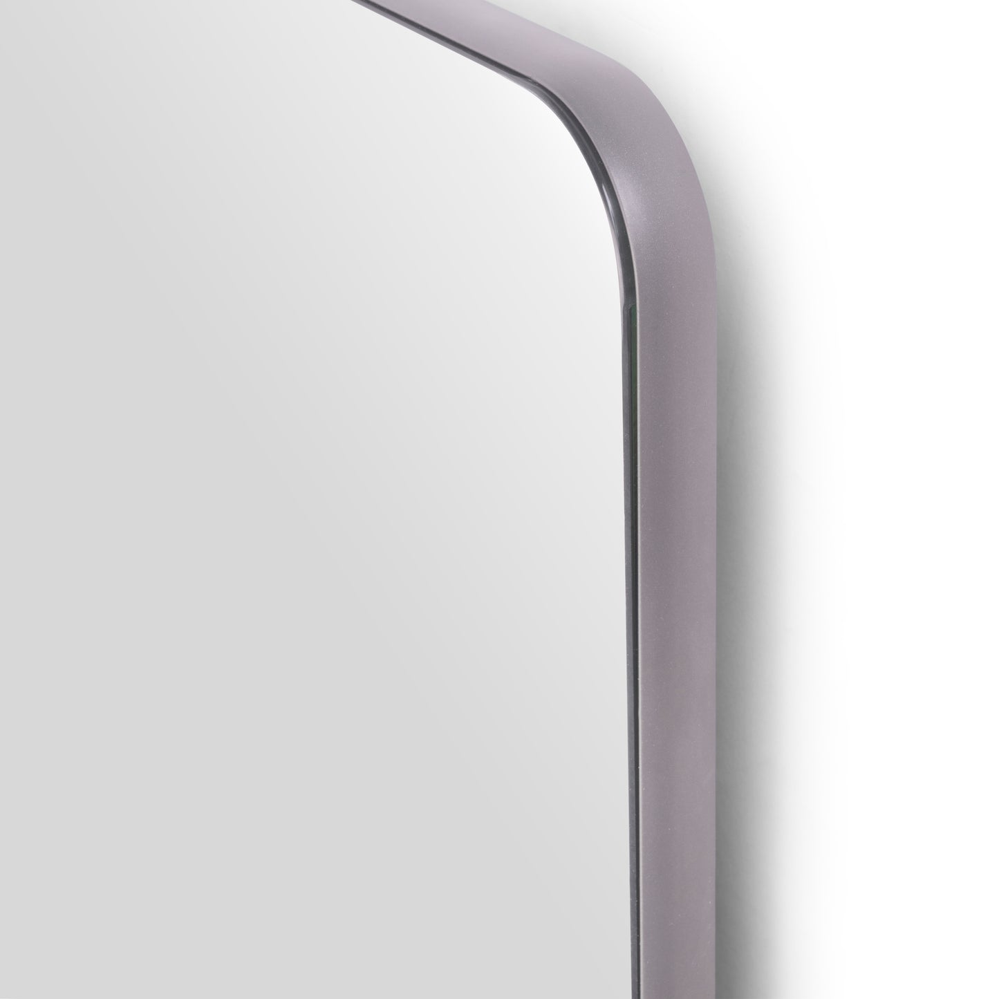 Emuca Specchio estraibile per interno dell'armadio Quartz, con rotazione 180°, 1.000x300mm, Alluminio, vetro e acciaio, Titanio
