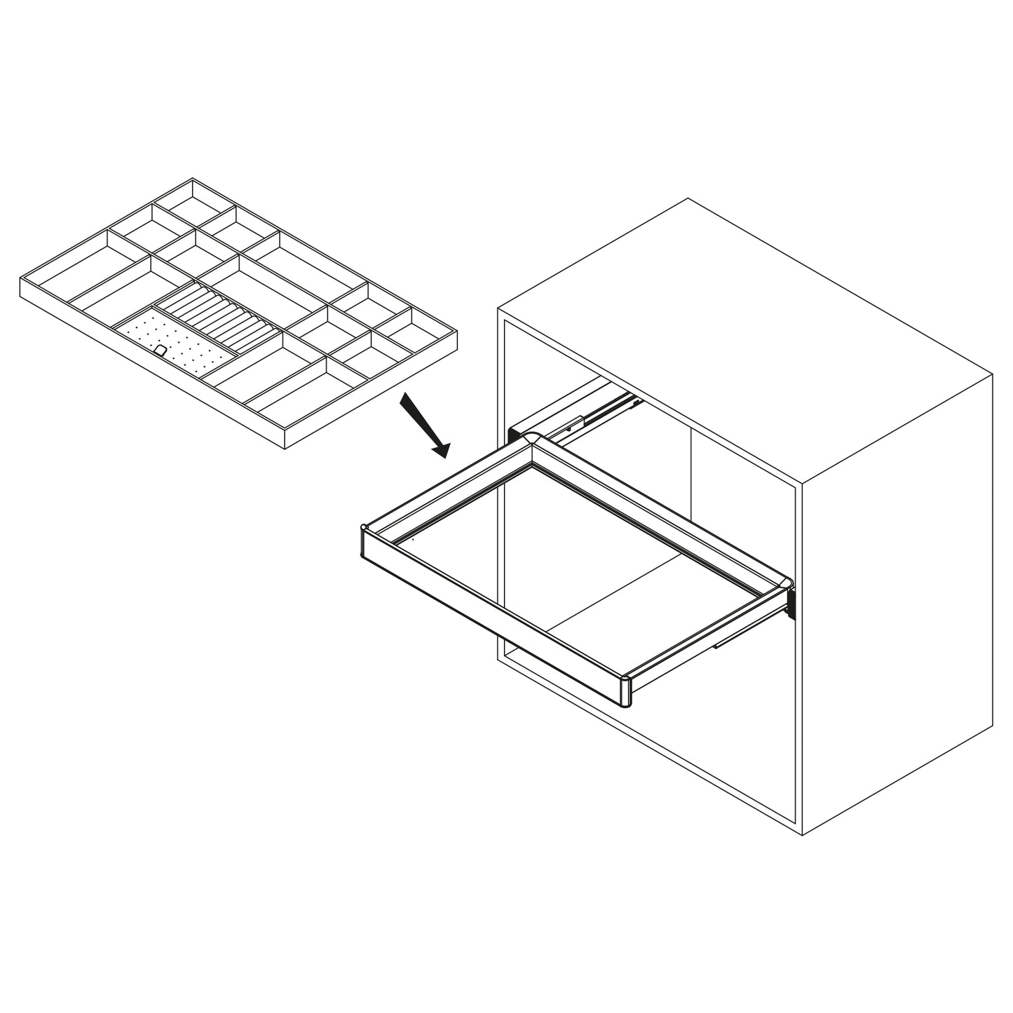 Emuca Cassetto organizzatore per armadi e cabine armadio Quartz, 740 (M90), Eco-pelle e legno, Titanio
