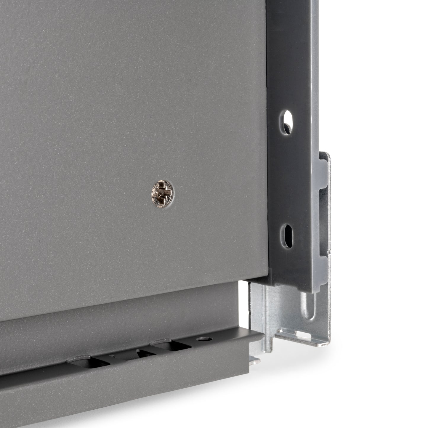 Emuca Cassetto esterno Vertex con regolazione 3D altezza 178mm, 40kg, spessore del pannello di 18mm, profondità 400mm, Acciaio, Grigio antracite