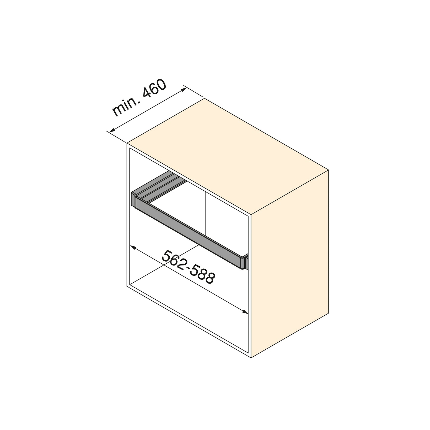 Emuca Kit portapantaloni a 7 aste e telaio regolabile Quartz per armadi, chiusura ammortizzata e estrazione totale, modulo 60 cm, finitura Titanio