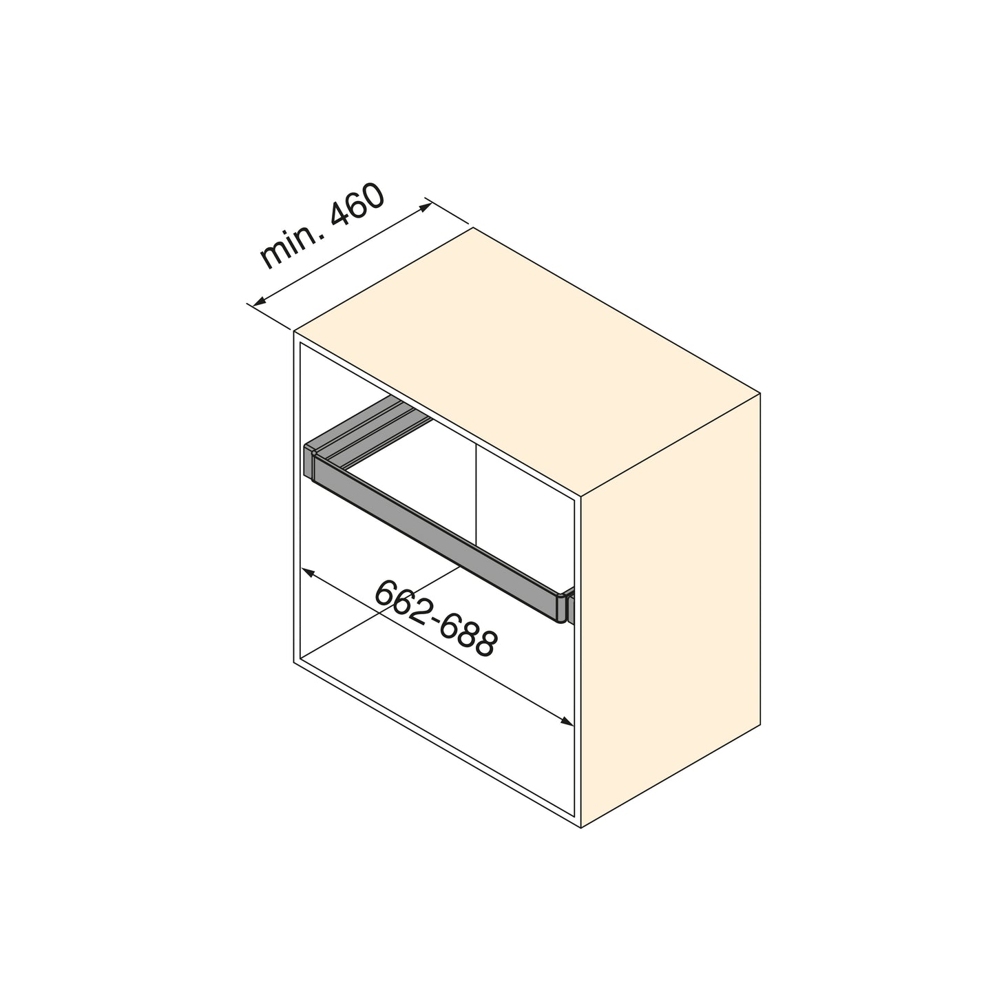 Emuca Kit portapantaloni a 7 aste e telaio regolabile Quartz per armadi, chiusura ammortizzata e estrazione totale, modulo 70 cm, finitura Titanio