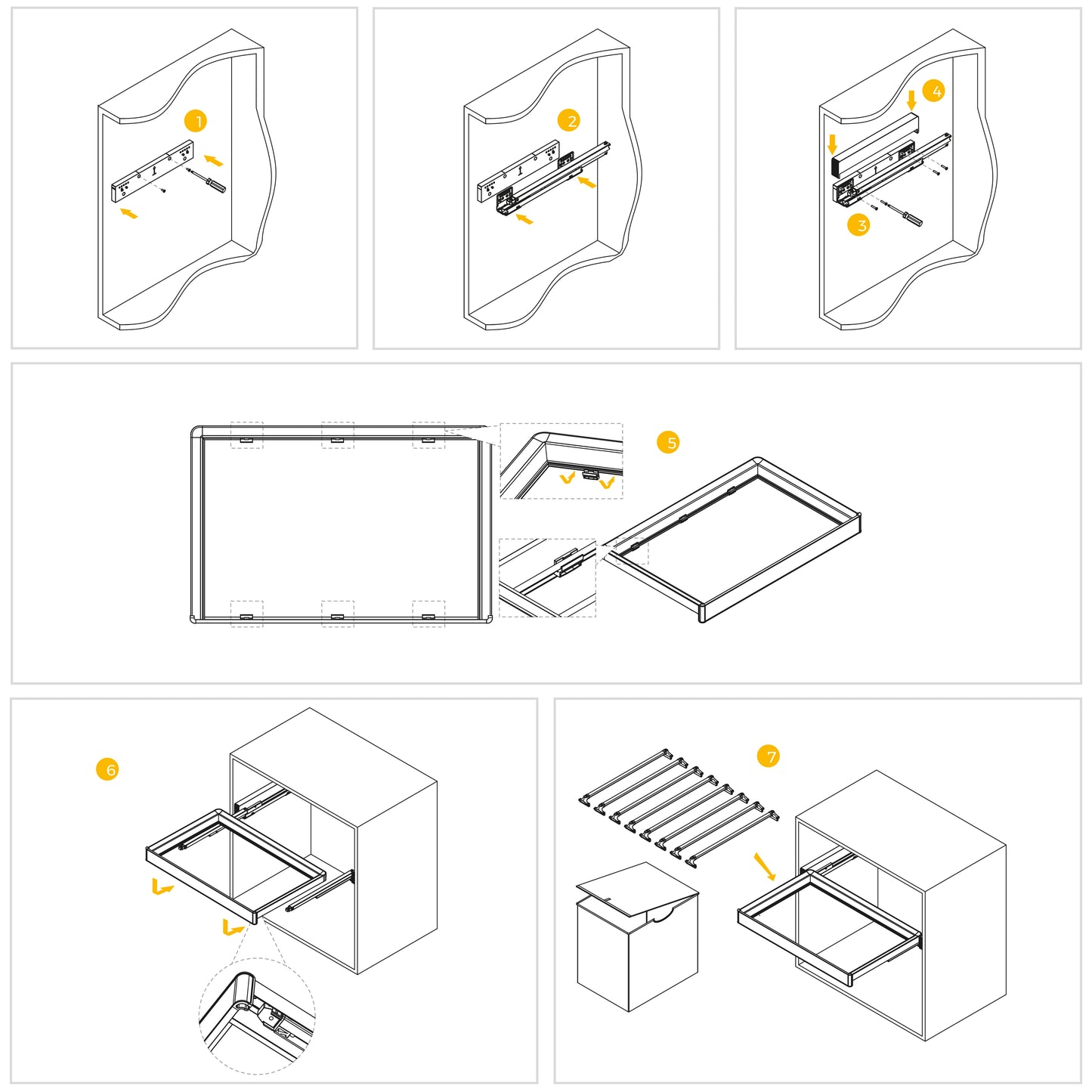 Emuca Kit portapantaloni a 7 aste, cesto portabiancheria e telaio regolabile Quartz per armadi, chiusura ammortizzata e estrazione totale, modulo 90 cm, finitura Titanio