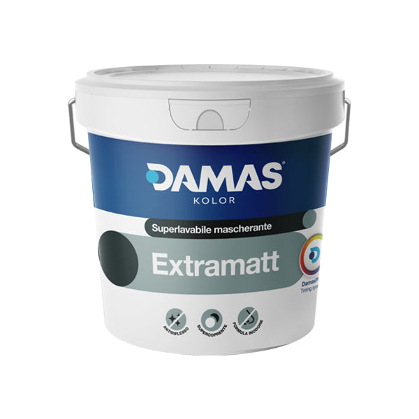 extramatt pittura mascherante superlavabile superopaca antiriflesso 14 lt damas kolor